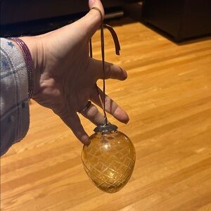 Amber Avocado Box Cut Christmas Hanging Ornament